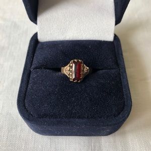 Antique Ring with Red Stone (possibly garnet)